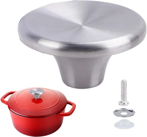 ILOVYO Pomo de repuesto de acero inoxidable para horno holandés Le Creuset, Aldi, Lodge y otros utensilios de repuesto de hierro fundido esmaltado
