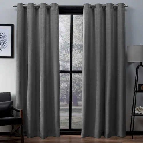 Miniatura 10 de Exclusive Home Curtains Virenze par de paneles de cortinas para ventanas de seda de imitación