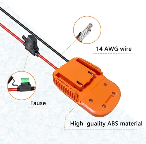 Miniatura 4 de Adaptador Power Wheel DIY para batería Ridgid AEG de 18 V, conector de potencia de base para coche de juguete Rc, camión, bicicleta eléctrica