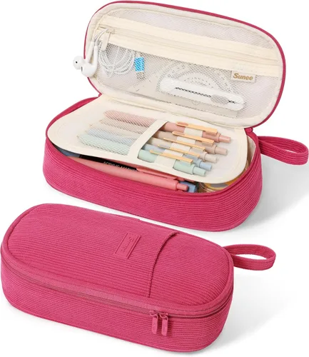 Miniatura 25 de Estuche Lindo para Lápices SUNEE, Funda Estética para Bolígrafos, Bolsa Grande para Lápices de Color con Cremallera, Almacenamiento y Organizador