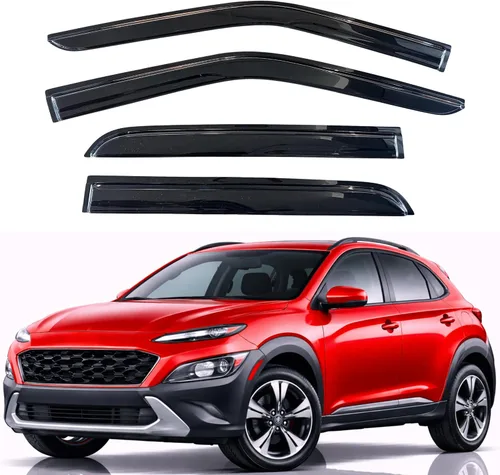 Miniatura 125 de KPY Visor de ventana compatible con Hyundai Tucson 2021-2025, 4 piezas de deflector de ventilación para ventana lateral, estilo Mugen, protector