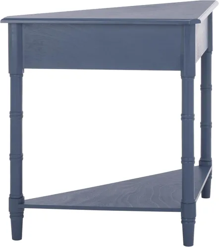 Miniatura 9 de SAFAVIEH Muebles - Mesa esquinera Gomez con 1 cajón, color azul, madera maciza, diseño clásico de almacenamiento de esquina, ideal para entrada