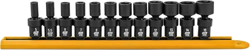 Miniatura 6 de GEARWRENCH 84904 - Juego de conectores de impacto universal estándar de 6 piezas, 1/4" de transmisión, 6 puntos, SAE