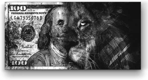 Miniatura 15 de Letrero de neón motivacional de billetes de 100 dólares, arte de pared, decoración de oficina, motivación empresarial, obra de arte de dinero