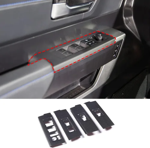 Miniatura 2 de Cubierta protectora para panel de botón de elevación de ventana de puerta de automóvil compatible con Toyot@Tundra/Sequoia 2022-2024, cubierta