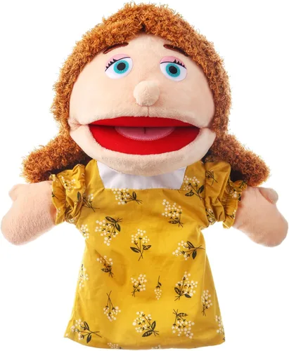 Miniatura 13 de 1 pieza de marionetas de mano familiares de 12 pulgadas, abuelos, mamá y papá, hermano y hermana, marionetas de mano de peluche para niños, juguetes