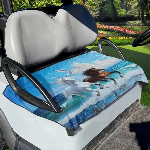 Miniatura 37 de Yewattles Universal personalizado carrito de golf cubierta de asiento de verano al aire libre Anti-caliente Club Coche Coche Manta Green Lawn Golf