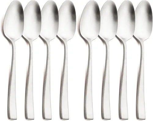Miniatura 14 de Cuchillo de cena de 8 piezas, acero inoxidable 18/10 de plata mate para el hogar, restaurante, fiesta, uso diario de mantequilla (9 pulgadas)