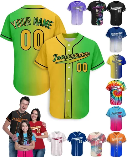 Miniatura 32 de Camiseta de béisbol personalizada para hombres, mujeres y niños con nombre, número y logotipo, camisetas de sóftbol personalizadas, S-4XL