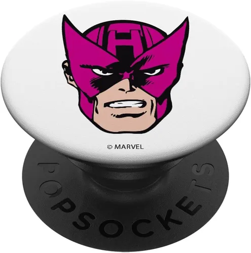 Marvel Hawkeye Classic Big Face PopSockets Grip y soporte para teléfonos y tabletas, Negro