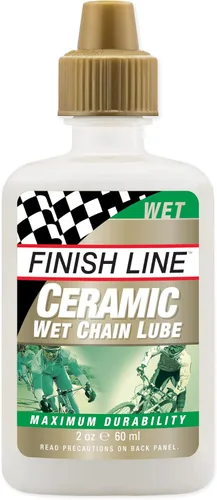 Finish Line Lubricante de cadena de bicicleta húmeda de cerámica – Lubricante avanzado de carreras con revestimiento de cerámica, fórmula