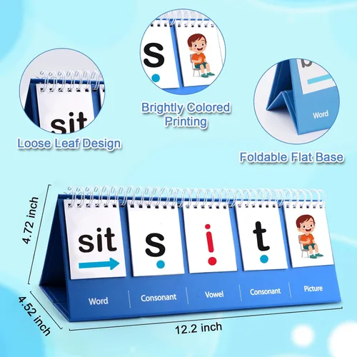 Miniatura 5 de CVC Word Games - Juegos de fonética, palabras de vista, tarjetas flash para jardín de infantes, preescolar jardín de infantes de primer y segundo