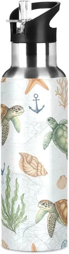 Miniatura 8 de Watercolor Sea Turtles Stainless Steel Vacuum Insulated Water Bottle 32 Oz, BPA-Free Sport Water Bottle Leakproof Water Bottles