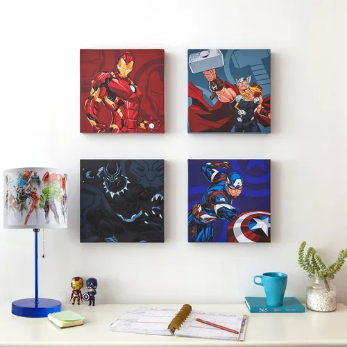 Miniatura 20 de Lienzo decorativo para pared de Marvel Spider-Man (4 piezas)