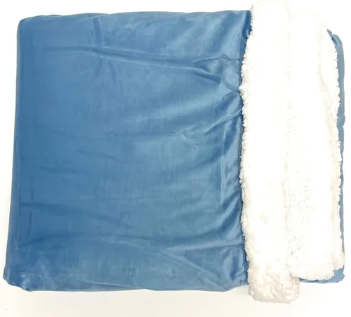 Miniatura 7 de Mintra Home Sherpa - Manta de franela suave (azul oscuro, 86 x 94 pulgadas (talla XL))