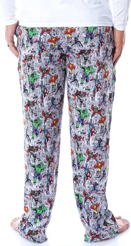 Miniatura 4 de Marvel - Pantalones de pijama para hombre, diseño de cómic de superhéroe, de Los Vengadores