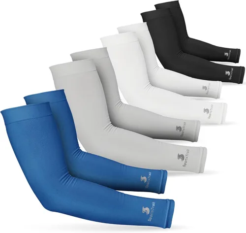 SportsTrail Mangas Refrescantes para Brazos para Hombres y Mujeres – Transpirables, Protección Solar UV, Mangas Deportivas para Brazos para Mujeres,