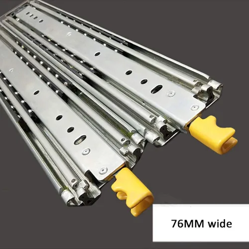 Miniatura 5 de Diapositivas industriales ultra resistentes para cajones de extensión completa de 485.0 lbs, deslizadores de cajones con rodamiento de bolas