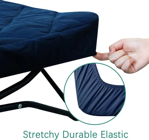 Miniatura 4 de Sábana para Regalo My Cuna Cama portátil para niños pequeños, cuna de viaje Joovy (solo sábana, cama no incluida), funda acolchada para cuna de Azul