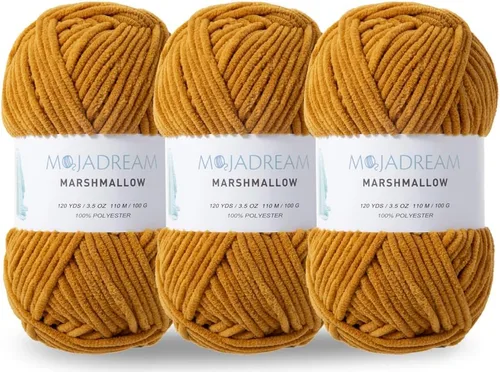 Miniatura 19 de 3PCS 3.5oz Hilo de Chenilla para Mantas Amigurumi: Hilo de Terciopelo Suave para Bebé para Tejer Mantas y Hacer Ganchillo Voluminoso 5# Hilo 3
