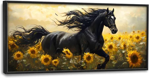 Miniatura 146 de Cuadros Grandes Enmarcados Arte de Pared para Sala de Estar, Lobos del Bosque Decoración de Pared de Gran Tamaño Lobo Animal Impresión en Lienzo
