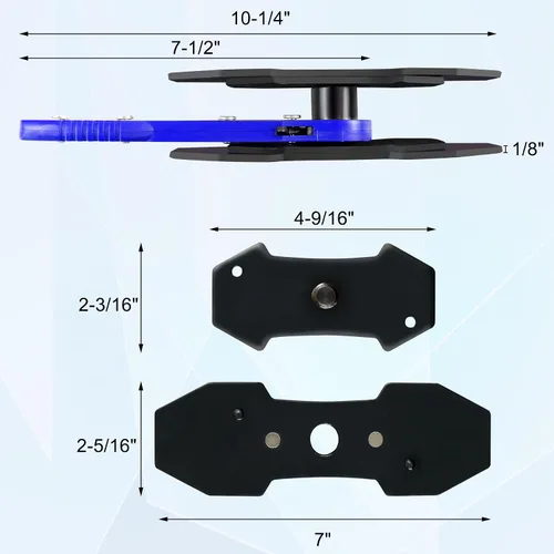 Miniatura 8 de JoyFans - Juego de herramientas de compresión de pinza de freno, herramienta de trinquete de pistón de disco cuádruple automotriz, herramienta