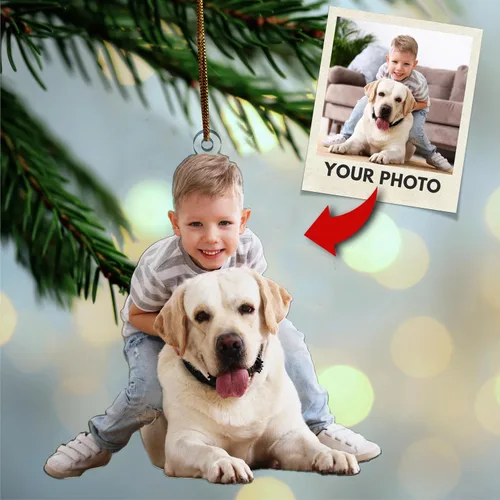 Miniatura 8 de Adorno fotográfico personalizado, adornos de Navidad personalizados, impresión de doble cara, acrílico 2D, 3.5 pulgadas, 4.25 pulgadas o 5.25