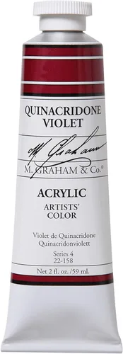 Miniatura 68 de M. Graham - Pintura acrílica de tubo de 2 onzas, carmesí Alizarin Alizarin Crimson