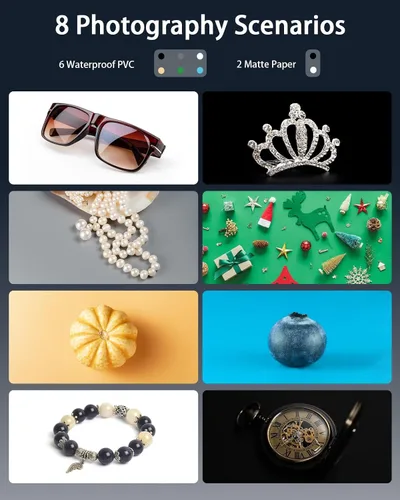 Miniatura 5 de DUCLUS Fotografía de caja de luz, caja de cabina de fotos de 12 x 12 pulgadas con 120 luces LED regulables y CRI>95, caja de luz portátil con 8