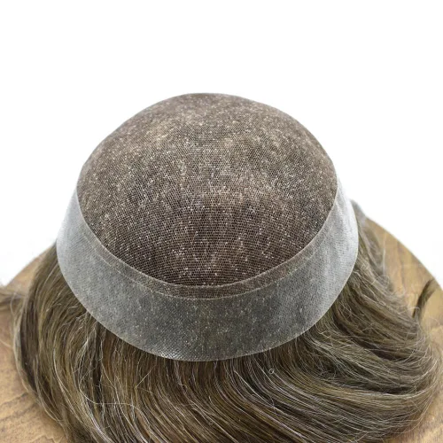Miniatura 169 de Sistema de reemplazo de cabello de encaje francés para hombre, piezas de cabello de aspecto natural, encaje frontal, negro, marrón, rubio, gris