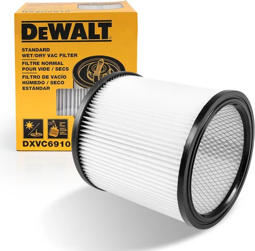 DEWALT Filtro de aspiradora de repuesto DXVC6910, apto para aspiradora húmeda y seca de 6 a 16 galones, compatible con DXV06P, DXV09P, DXV09PA,