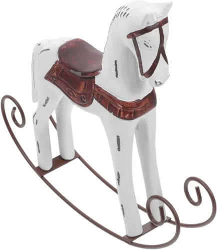 BESPORTBLE Figuras de animales en miniatura Pequeño adorno de caballo de madera Caballo Decoración Woodsy Antigua Decoración Retro Accesorios