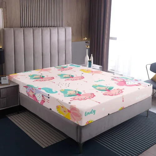 Miniatura 7 de Juego de ropa de cama Kawaii tamaño individual, sábana bajera ajustable de dibujos animados para niños y niñas, juego de ropa de cama de ballet