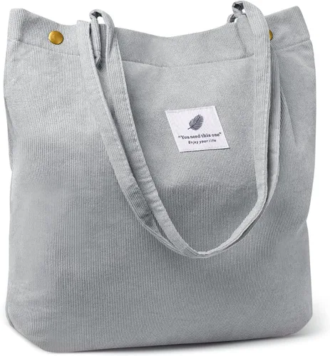 Miniatura 16 de Ndeno Bolsas de mano para mujer, bolsa de hombro de pana con bolsillo interior para trabajo, playa, almuerzo, viajes, compras, bolsos