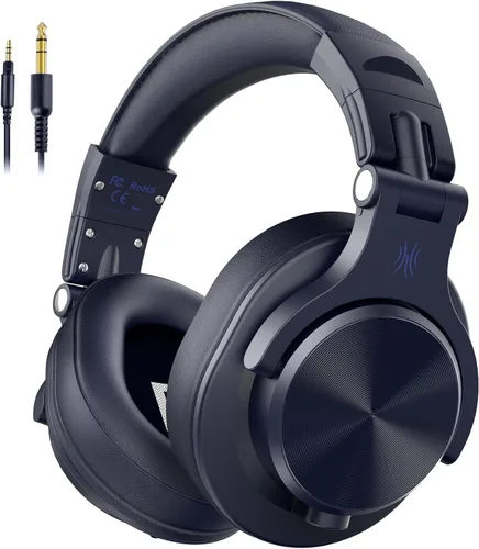 Miniatura 8 de OneOdio A71 - Auriculares de diadema con cable para estudio de grabación de alta resolución, con SharePort, auriculares plegables para Rojo