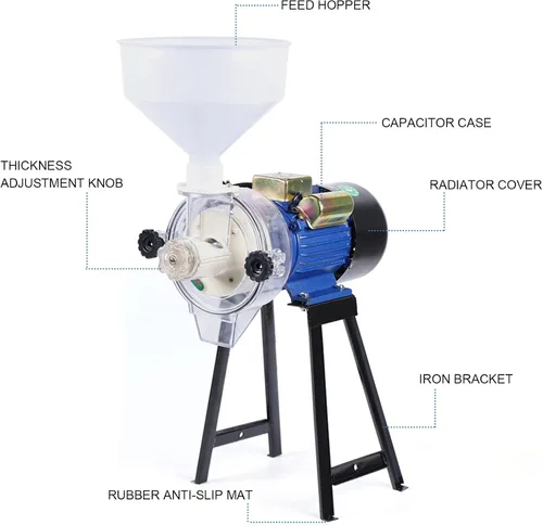 Miniatura 4 de Máquina moledora de leche de soja, molino de molino húmedo, máquina de molino húmedo-2.2KW 110V Máquina de molienda de harina de alimentación húmeda
