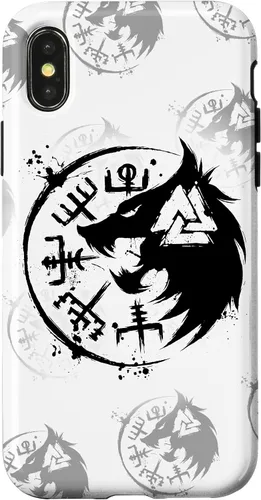 Miniatura 5 de iPhone 14 Plus Fenrir Wolf Fenris-Wolf - Viking Vegvisir Valknut Case