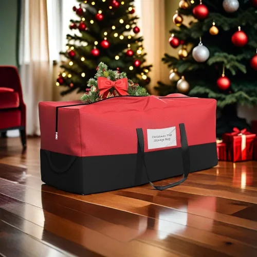 Miniatura 8 de Bolsa de almacenamiento para árbol de Navidad, se adapta a árboles artificiales de hasta 8 pies de alto, bolsa de árbol Oxford 600D resistente