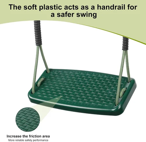 Miniatura 3 de Juego de columpio de plástico de repuesto resistente, con cuerda ajustable antideslizante para colgar columpio, accesorios para asiento de columpio