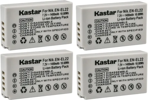 Miniatura 4 de Kastar Paquete de 1 batería de repuesto EN-EL22 para batería Nikon EN-EL22 ENEL22, cargador MH-29, cámara digital Nikon 1 J4, cámara digital Nikon