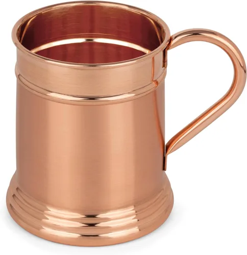 Miniatura 5 de Taza grande de cobre Moscow Mule de 18 onzas, taza de cobre 100% puro hecha a mano sólida – por dentro y por fuera Mantiene las bebidas súper