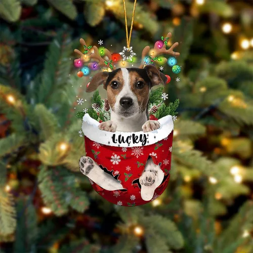 Miniatura 42 de Adorno de Navidad personalizado para perro Airedale Terrier en bolsillo de nieve, adorno para árbol de Navidad, idea de regalo para amantes