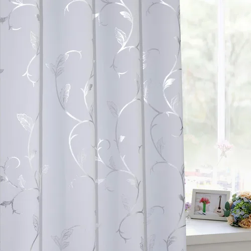 Miniatura 3 de BUHUA Cortinas Opacas de 63 Pulgadas de Largo, 2 Paneles con Aislamiento Térmico, Tratamiento de Ventana para Dormitorio, Cortinas Oscurecedoras