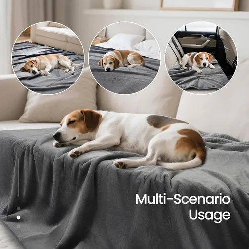 Miniatura 4 de Manta impermeable para perro, manta a prueba de orina para mascotas con protección de 3 capas, protector reversible de sherpa y franela