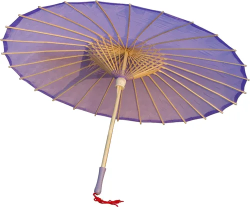 Miniatura 10 de Parasol de tela de bambú liso, ideal para recuerdos de fiesta de boda (fucsia)
