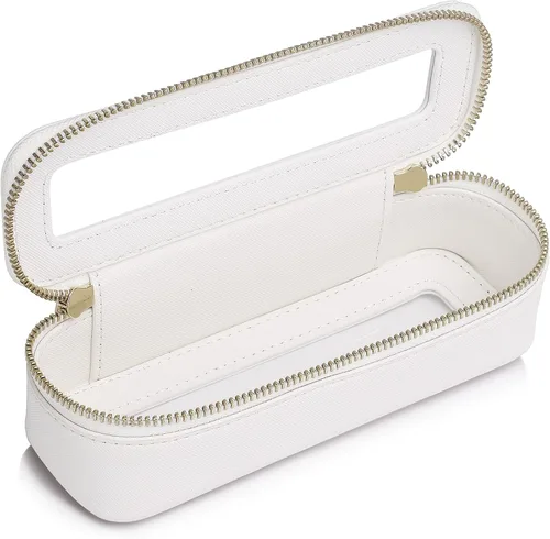 Miniatura 12 de Pinkmik Pequeña bolsa de maquillaje, mini estuche transparente para maquillaje y neceser con cremallera, organizador de bolsos para mujer