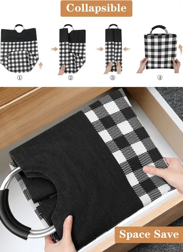 Miniatura 5 de BlissTotes Cesta de lavandería, cesta de ropa sucia, cestas para lavandería, cesta de lavandería para ropa con asas impermeables para almacenamiento