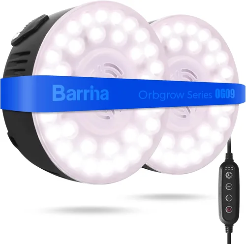 Miniatura 10 de Barrina Orbgrow OG09 Luz de Crecimiento Puck, 5000K 18W (2 x 9W, Equivalente a 270 Vatios), Luz de Espectro Completo para Plantas