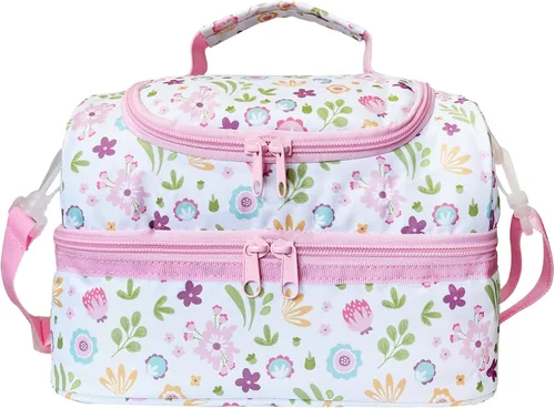 Miniatura 25 de Bolsas de Almuerzo Tote de Doble Compartimento para Niños, para Niños y Niñas, Loncheras para Niños Pequeños, Preescolar, Niños Pequeños, Jardín