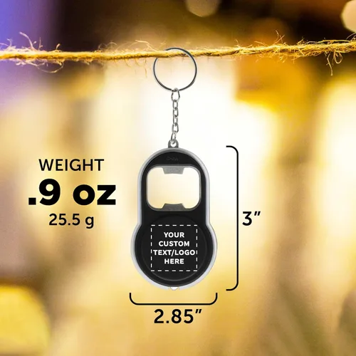 Miniatura 5 de DISCOUNT PROMOS Abrebotellas personalizado y llaveros LED, juego de 10/50/100, paquete personalizado a granel, perfecto para ferias, recuerdos